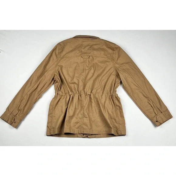 Madewell Canvas Utility Jacket Women's Tan Khaki Field Safari Coat Size‎ L - Picture 7 of 11
